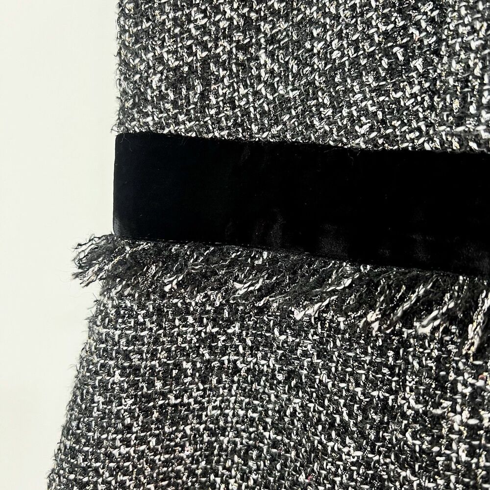J. Crew Sparkling Constellation Sheath Dress Black Metallic Tweed Sz 12T Tall - Picture 4 of 13